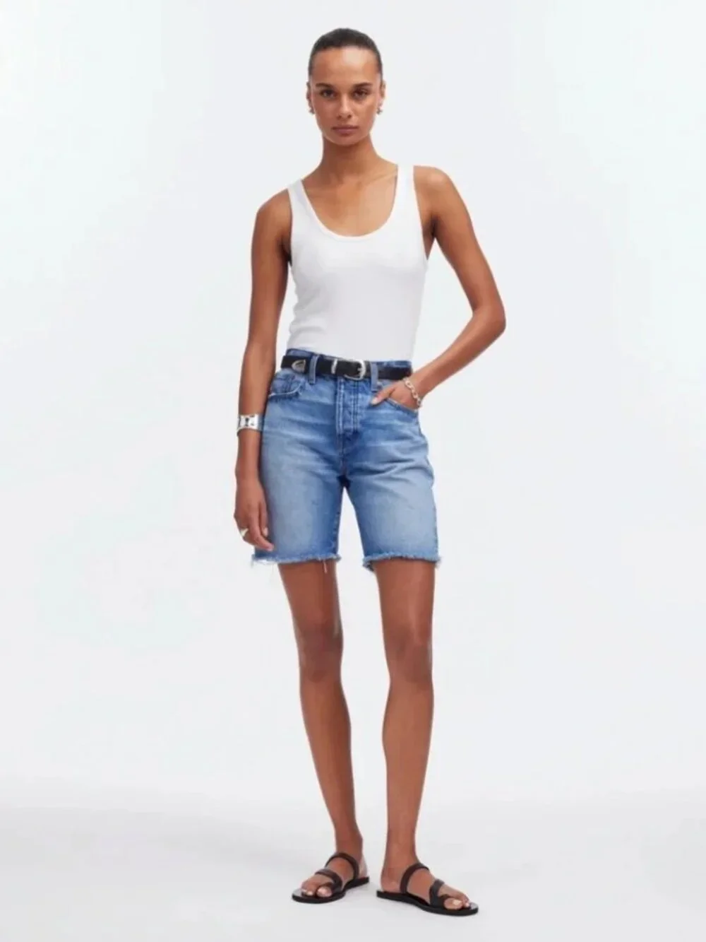NWOT Madewell Long Denim Shorts size- 32